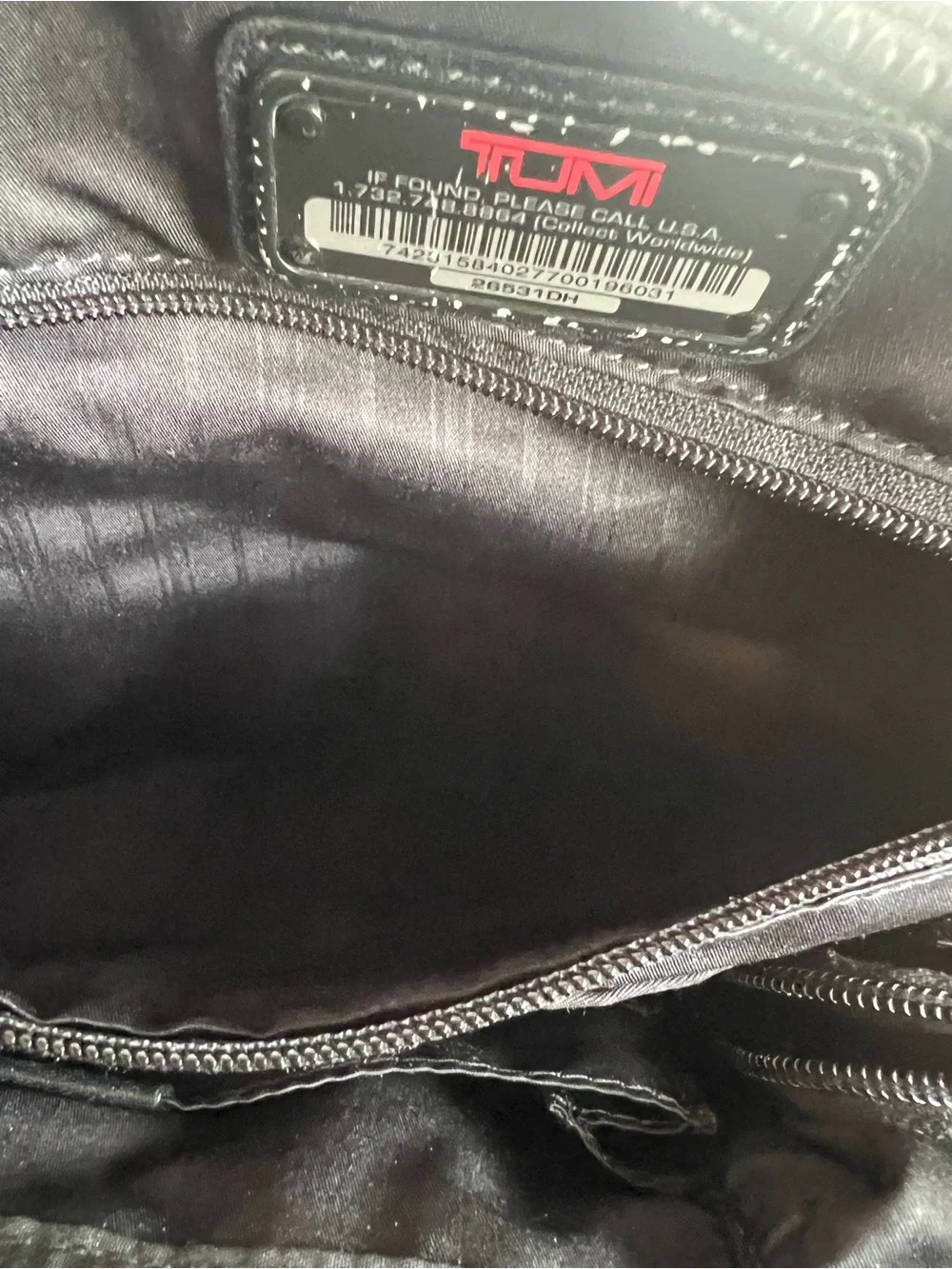 Tumi Alpha laptop briefcase black nylon business bag